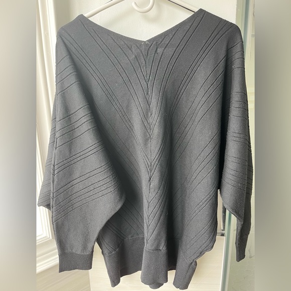 Japanese Brand Azul by Moussy Black Oversized V-Neck Sweater - Picture 7 of 13